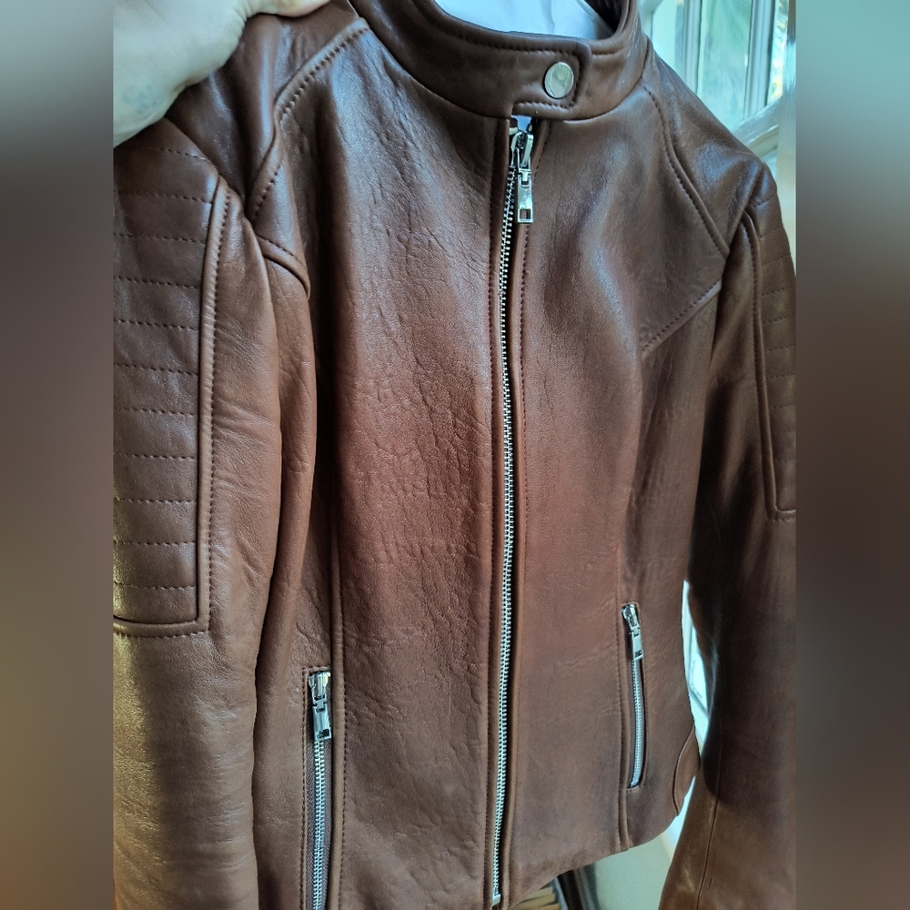 Wilson Leather Scuba Neck leather jacket